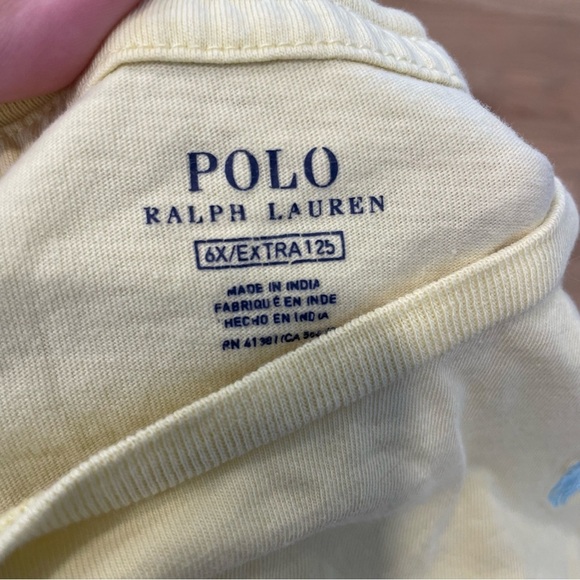 Polo by Ralph Lauren Kids Light Yellow Tee - Picture 2 of 3